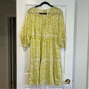 Brand New Anthropologie Tiered Puff Sleeve Dress